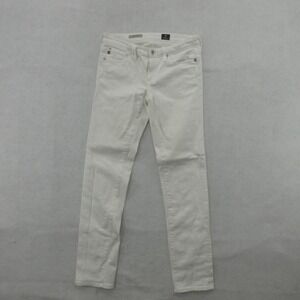 AG Adriano Goldschmied The Stilt Jeans Womens 26 White Slim Straight Stretch USA